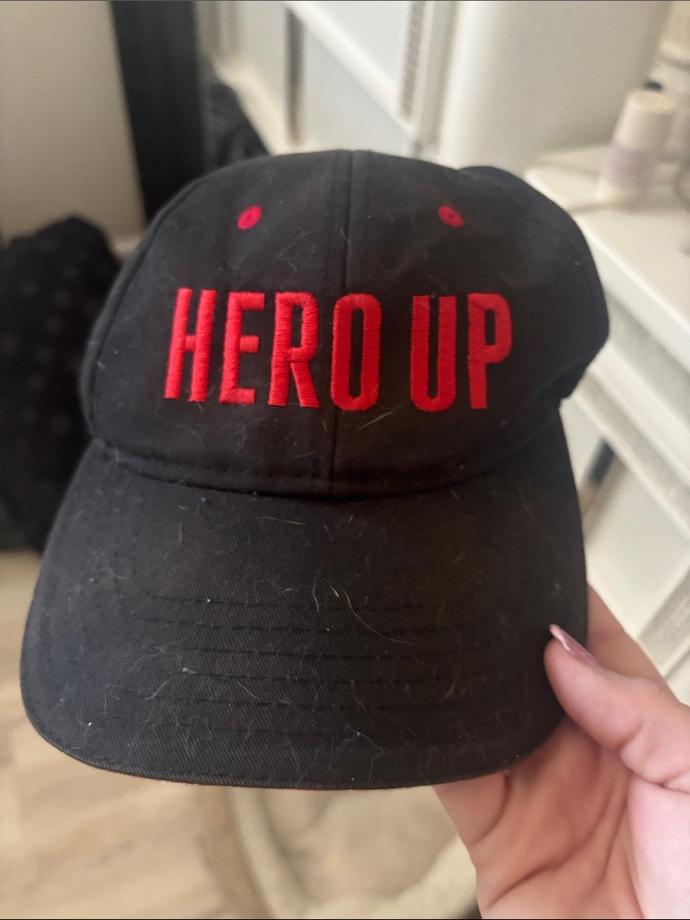 Marvel Black Cap with Red and Gold Guardians Logo